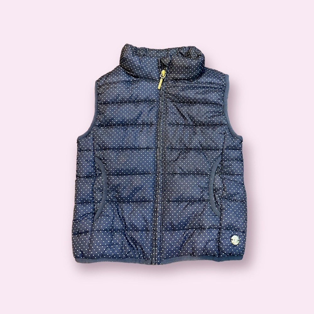 Mayoral Navy and White Polka Dot Vest